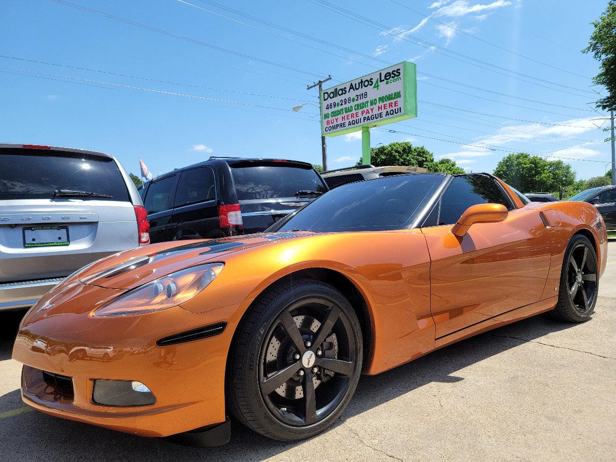 2008 SUNSET ORANGE /CASHMERE Chevrolet Corvette (1G1YY26W585) with an 6.2L V8 OHV 16V engine, AUTO transmission, located at 2660 S.Garland Avenue	, Garland, TX, 75041, (469) 298-3118, 32.885387, -96.656776 - VERY FAST, VERY CLEAN, LOW MILE 2008 CORVETTE COUPE! MUST SEE! GM PERFORMANCE PARTS LS3 "HOT CAM" KIT VERARAM COLD AIR INTAKE KOOKS STAINLESS STEEL LONG TUBE HEADERS KOOKS HIGH FLOW MID-PIPE BILLY BOAT CATBACK EXHAUST SYSTEM PERFORMANCE TUNED OEM WHEELS POWDER COATED GLOSS BLACK JAKE SKULL - Photo #0