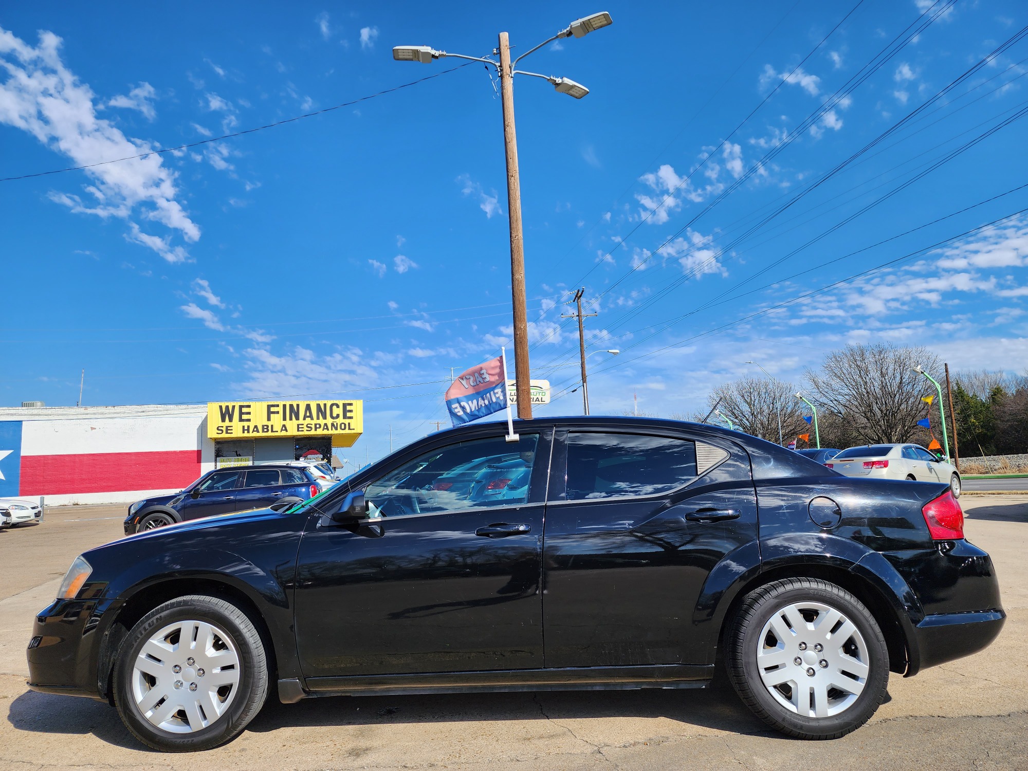 2014 BLACK Dodge Avenger SE (1C3CDZAB6EN) with an 2.4L L4 DOHC 16V engine, 4-Speed Automatic transmission, located at 2660 S.Garland Avenue, Garland, TX, 75041, (469) 298-3118, 32.885551, -96.655602 - Welcome to DallasAutos4Less, one of the Premier BUY HERE PAY HERE Dealers in the North Dallas Area. We specialize in financing to people with NO CREDIT or BAD CREDIT. We need proof of income, proof of residence, and a ID. Come buy your new car from us today!! This is a very clean 2014 DODGE AVENG - Photo #6