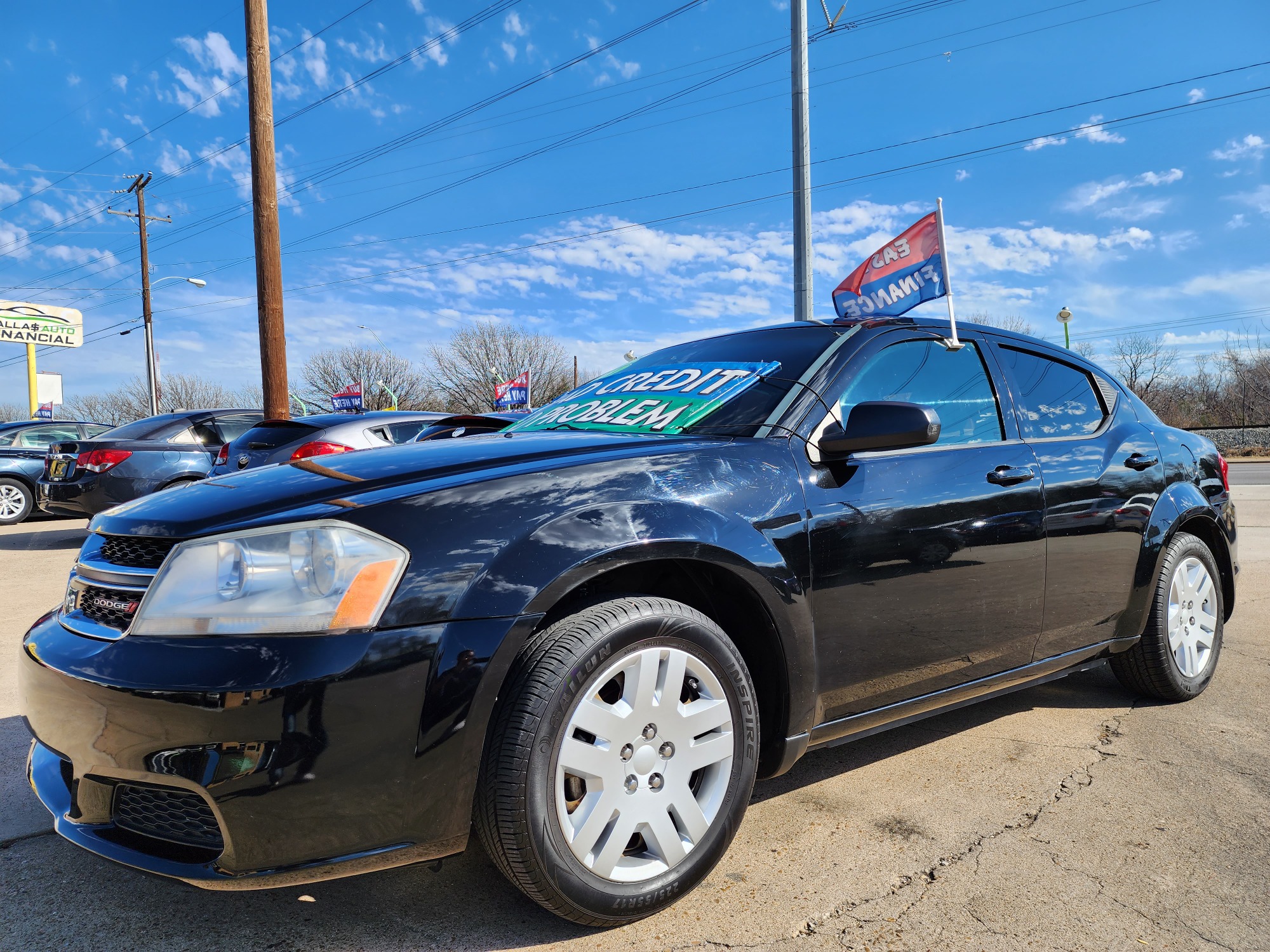 2014 BLACK Dodge Avenger SE (1C3CDZAB6EN) with an 2.4L L4 DOHC 16V engine, 4-Speed Automatic transmission, located at 2660 S.Garland Avenue, Garland, TX, 75041, (469) 298-3118, 32.885551, -96.655602 - Welcome to DallasAutos4Less, one of the Premier BUY HERE PAY HERE Dealers in the North Dallas Area. We specialize in financing to people with NO CREDIT or BAD CREDIT. We need proof of income, proof of residence, and a ID. Come buy your new car from us today!! This is a very clean 2014 DODGE AVENG - Photo #7
