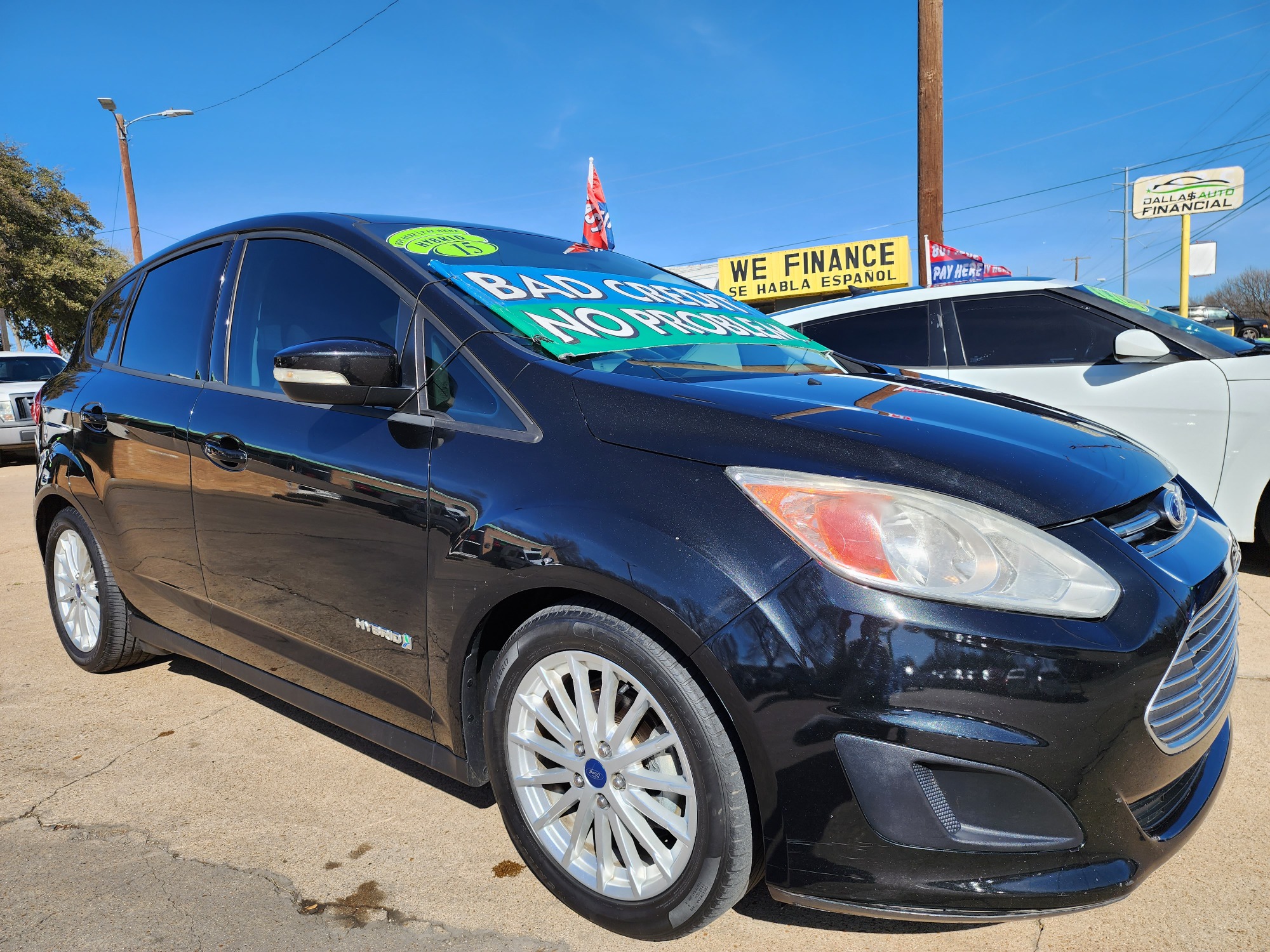 2015 BLACK METALLIC /BLACK Ford C-Max Hybrid SE (1FADP5AU7FL) with an 2.0L L4 DOHC 16V HYBRID engine, Continuously Variable Transmission transmission, located at 2660 S.Garland Avenue, Garland, TX, 75041, (469) 298-3118, 32.885387, -96.656776 - Photo #1
