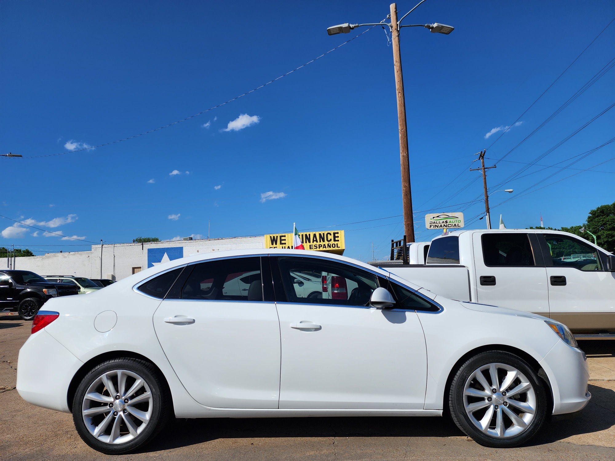 2015 WHITE Buick Verano Convenience (1G4PR5SK3F4) with an 2.4L L4 DOHC 16V FFV engine, 6-Speed Automatic transmission, located at 2660 S.Garland Avenue, Garland, TX, 75041, (469) 298-3118, 32.885551, -96.655602 - Welcome to DallasAutos4Less, one of the Premier BUY HERE PAY HERE Dealers in the North Dallas Area. We specialize in financing to people with NO CREDIT or BAD CREDIT. We need proof of income, proof of residence, and a ID. Come buy your new car from us today!! This is a very well cared for 2015 BU - Photo #2